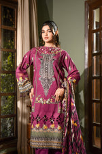 Zayna MFDS-J4-ZA-3P-09 Slub Lawn Three Piece - MURASHE