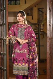Zayna MFDS-J4-ZA-3P-09 Slub Lawn Three Piece - MURASHE