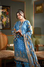 Zayna MFDS-J4-ZA-3P-08 Slub Lawn Three Piece - MURASHE