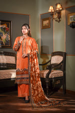 Zayna MFDS-J4-ZA-3P-02 Slub Lawn Three Piece - MURASHE