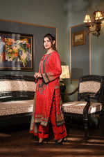 Zayna MFDS-J4-ZA-3P-03 Slub Lawn Three Piece - MURASHE