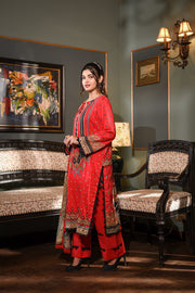 Zayna MFDS-J4-ZA-3P-03 Slub Lawn Three Piece - MURASHE