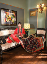 Zayna MFDS-J4-ZA-3P-03 Slub Lawn Three Piece - MURASHE