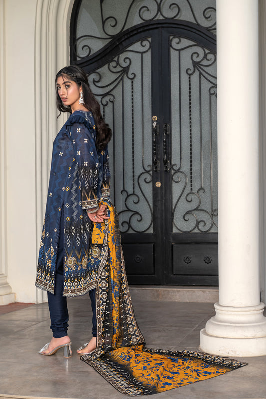 Mannat MFDS-A4-MN-08 Slub Lawn Shirt & Trouser