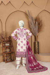 Imsha Doria Lawn 3 Piece D-01 by Murashe featuring digital printed slub lawn shirt, lawn voil dupatta and cotton trousers