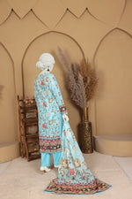 Imsha Doria Lawn 3 Piece D-02 by Murashe featuring digital printed slub lawn shirt, lawn voil dupatta and cotton trousers