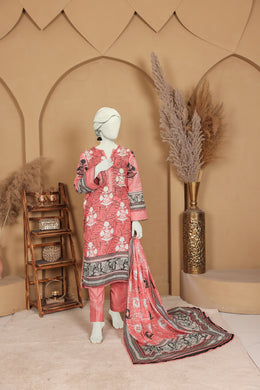 Imsha Doria Lawn 3 Piece D-03 by Murashe featuring digital printed slub lawn shirt, lawn voil dupatta and cotton trousers