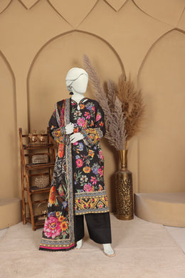 Imsha Doria Lawn 3 Piece D-04 by Murashe featuring digital printed slub lawn shirt, lawn voil dupatta and cotton trousers