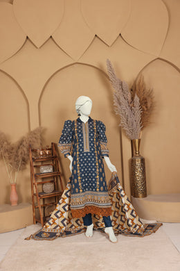 Imsha Doria Lawn 3 Piece D-05 by Murashe featuring digital printed slub lawn shirt, lawn voil dupatta and cotton trousers