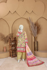 Imsha Doria Lawn 3 Piece D-06 by Murashe featuring digital printed slub lawn shirt, lawn voil dupatta and cotton trousers