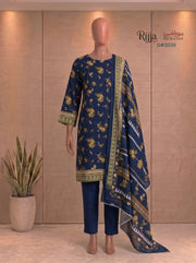 3 Piece - Unstitched Khaddar – D#3039