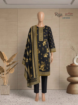 3 Piece - Unstitched Khaddar – D#3006