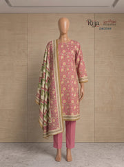 3 Piece - Unstitched Khaddar – D#3044
