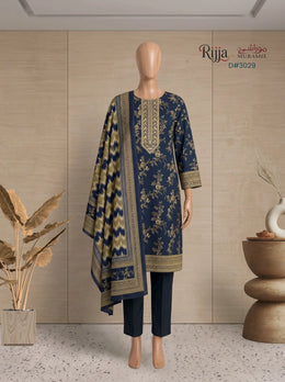 3 Piece - Unstitched Khaddar – D#3029