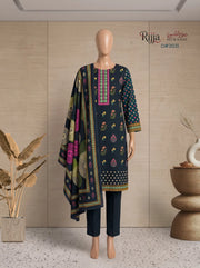 3 Piece - Unstitched Khaddar – D#3031
