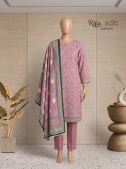 3 Piece - Unstitched Khaddar – D#3034