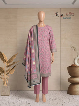 3 Piece - Unstitched Khaddar – D#3034
