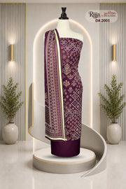 Rijja D-2001 Premium Viscose Slub Unstitched Suit