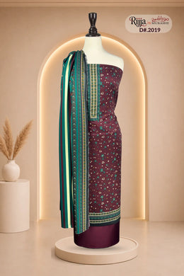 Rijja D-2019 Premium Viscose Unstitched Suit