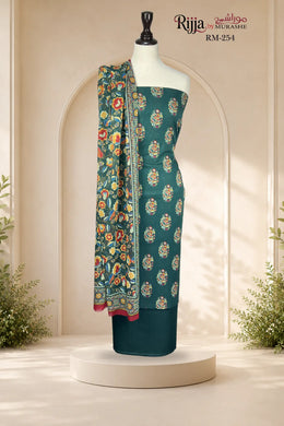 Rijja RM-254 Premium Unstitched Lawn Suit