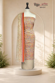 Rijja RM-257 Premium Unstitched Lawn Suit