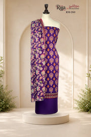Rijja RM-260 Premium Unstitched Lawn Suit