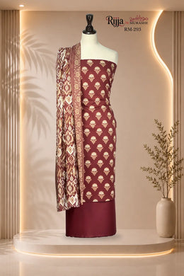 Rijja RM-293 Premium Unstitched Lawn Suit
