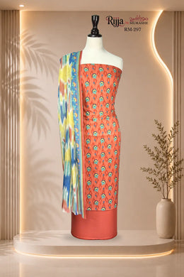 Rijja RM-297 Premium Unstitched Lawn Suit