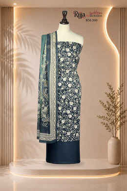 Rijja RM-300 Premium Unstitched Lawn Suit