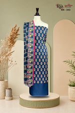 Digital printed unstitched lawn suit