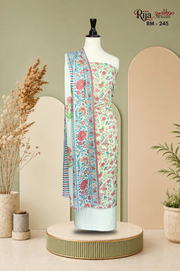 Premium unstitched 3 piece lawn design