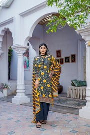 Hana MFDS-F4-HA-3P-03 Luxury Lawn Three Piece - MURASHE