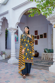 Hana MFDS-F4-HA-3P-03 Luxury Lawn Three Piece - MURASHE