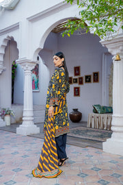 Hana MFDS-F4-HA-3P-03 Luxury Lawn Three Piece - MURASHE