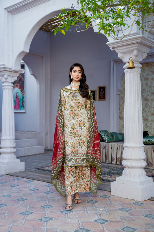Hana MFDS-F4-HA-3P-02 Luxury Lawn Three Piece