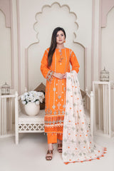 Vital V2 Luxury Embroidered Lawn MFD-23-V2-01 - Orange