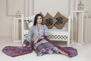 Vital V2 Luxury Embroidered Lawn MFD-23-V2-03 - Gray - MURASHE