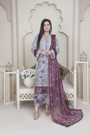 Vital V2 Luxury Embroidered Lawn MFD-23-V2-03 - Gray - MURASHE
