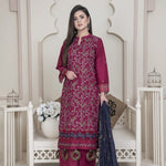 Vital V2 Luxury Embroidered Lawn MFD-23-V2-04 - Red - MURASHE