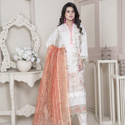 Vital V2 Luxury Embroidered Lawn MFD-23-V2-07 - White - MURASHE