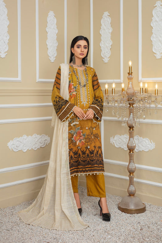 IPEK - MFD-22-VS8 - Viscose Embroidered 3 Pc
