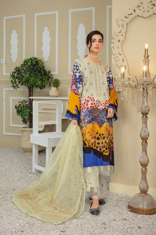 IPEK - MFD-22-VS9 - Viscose Embroidered 3 Pc