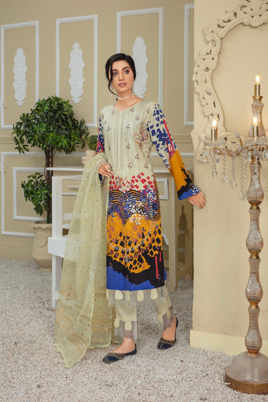 IPEK - MFD-22-VS9 - Viscose Embroidered 3 Pc