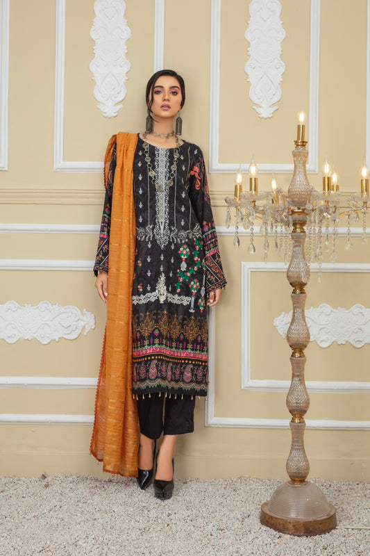 IPEK - MFD-22-VS7 - Viscose Embroidered 3 Pc